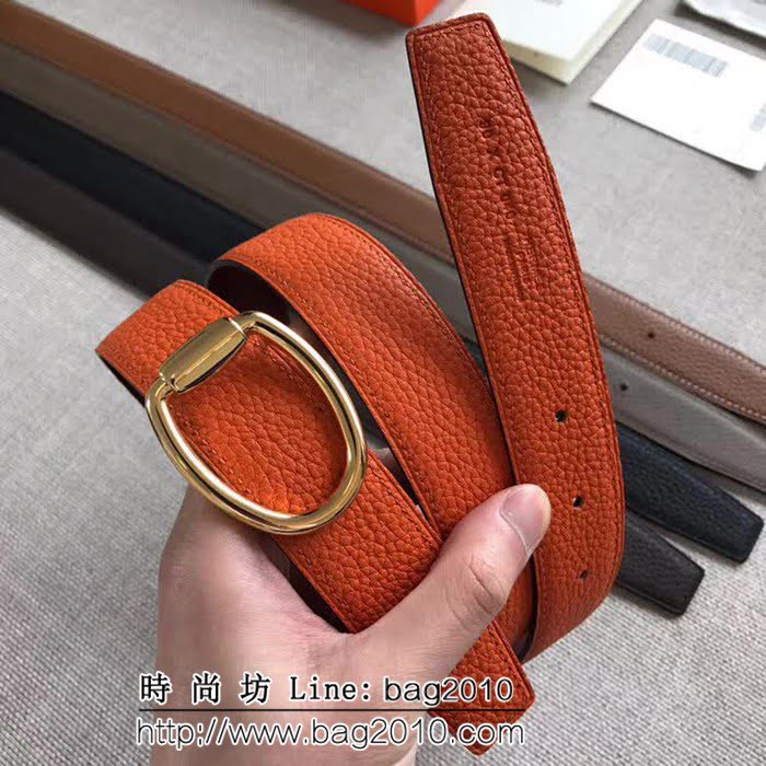 愛馬仕HERMES REVERSIBLE LEATHER STRA 官網同步 原版皮高端男士皮帶 HHG1539